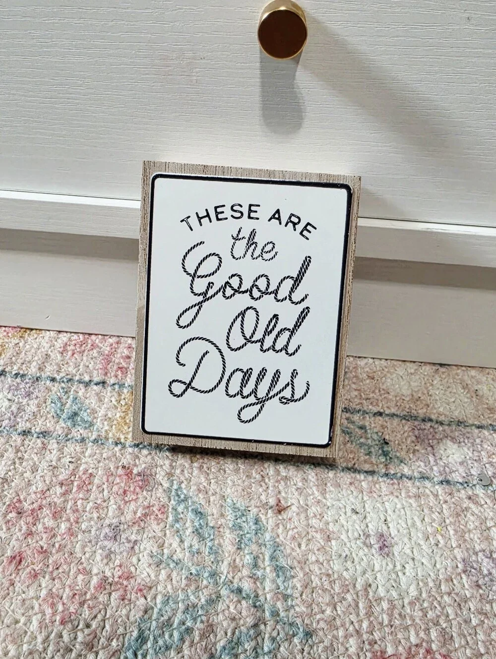 Target Bullseye Playground 2026 Mini Wood Sign - These Are The Good Old Days